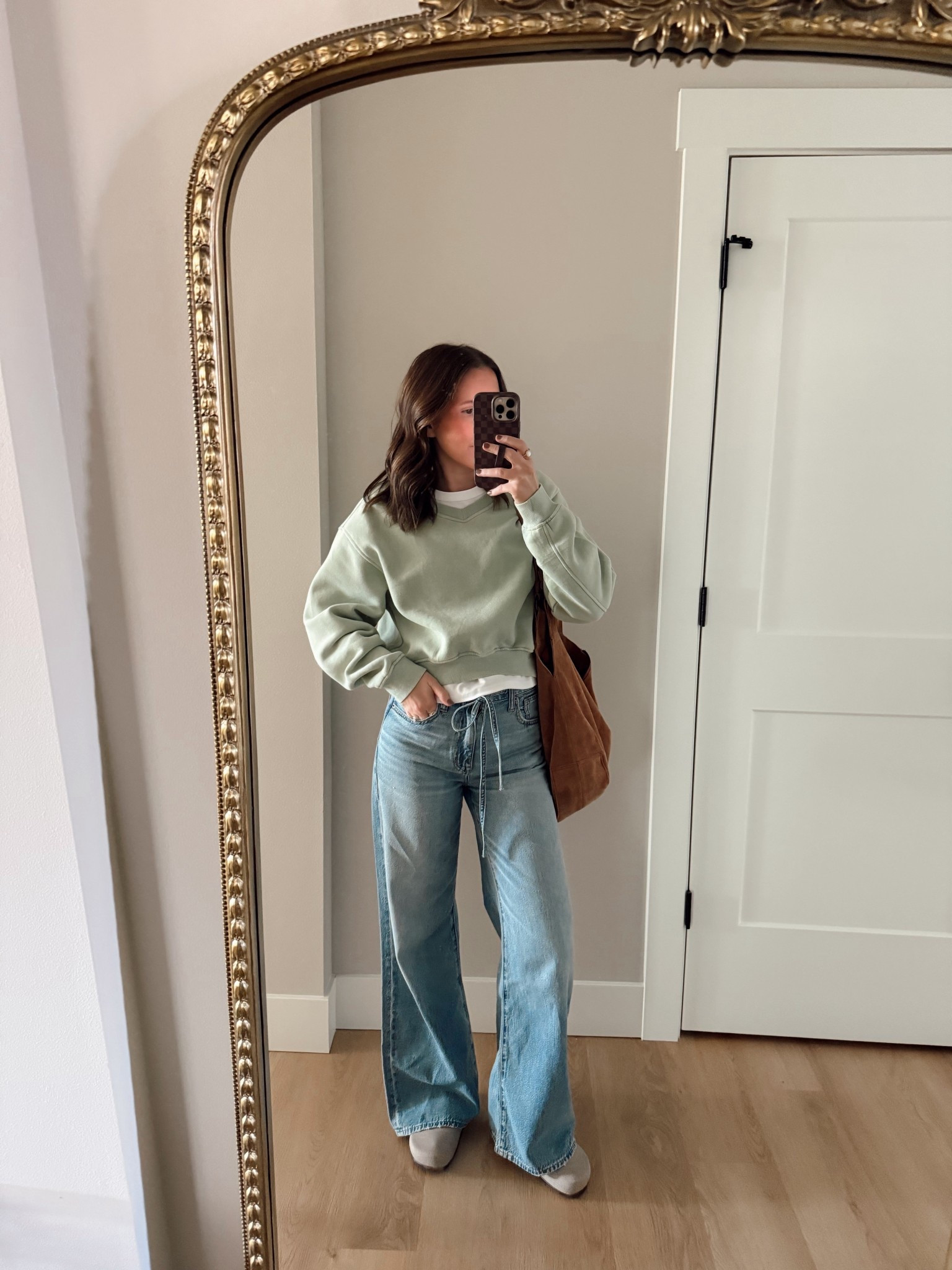 Casual weekend outfit✨ my jeans are SO soft and comfortable and currently on sale! Tee and pullover are Amazon finds! Wearing a small pullover, small tee and size 25 denim

Style over 30, Amazon finds, Madewell denim, casual style, weekend wear 