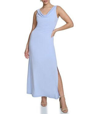 Stretch Cowl Neckline Sleeveless Maxi Dress | Dillard's