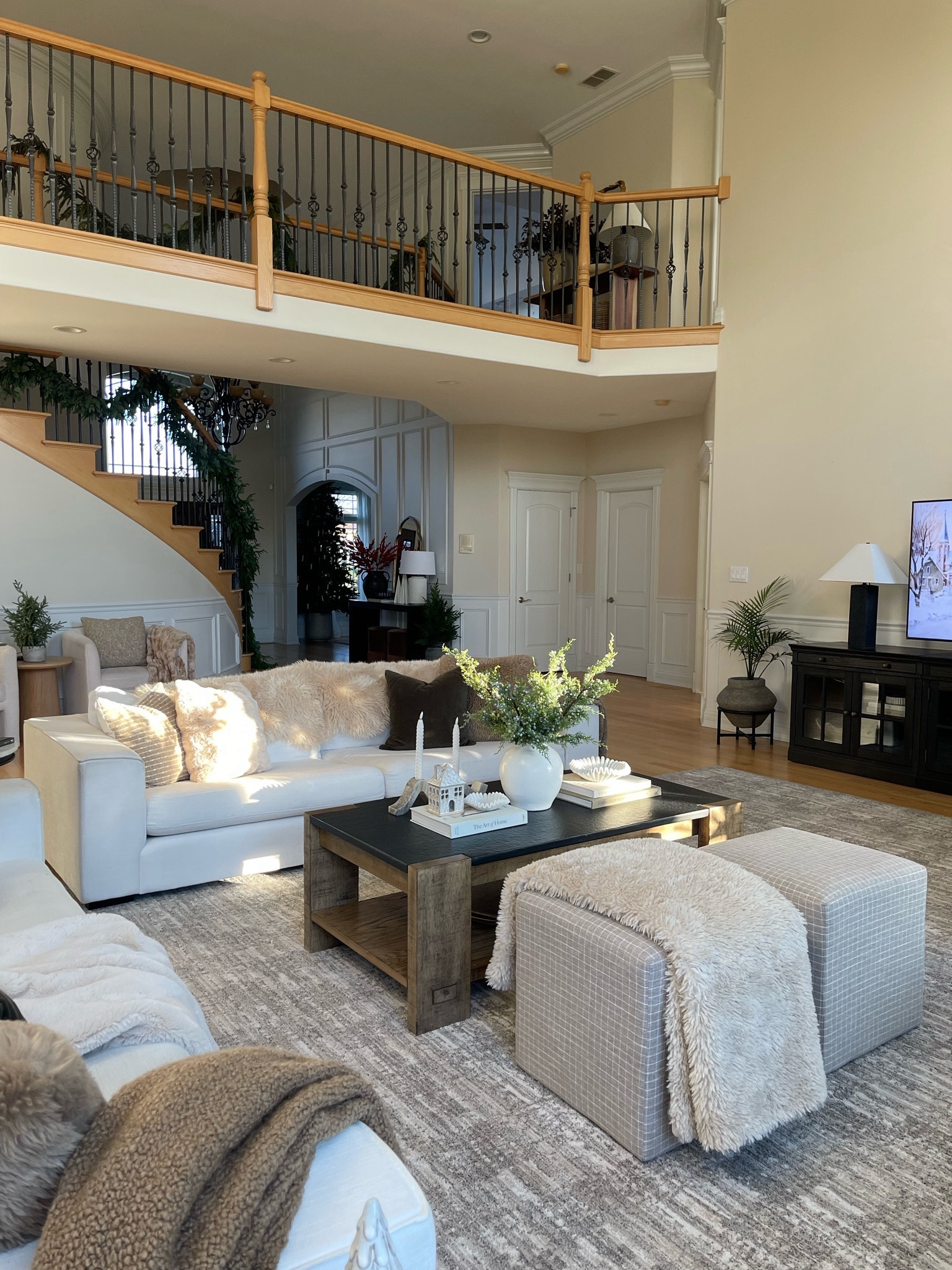 Family Room views for the Holidays! My coffee table and rug are both on sale. 

Coffee table, Christmas tree, rug, Holiday decor, Christmas,  coffee table decor, ottoman, rug, Studio McGee, Loloi rugs, Loloi, Pottery Barn, Amazon, Wayfair, Target, 

#LTKsalealert #LTKHoliday #LTKhome