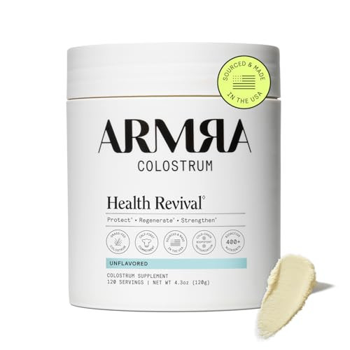 ARMRA Colostrum Powder | Unflavored | Gut Health & Bloating | Skin & Hair | Immunity | Keto, Gluten & Fat-Free | 120 Servings | Amazon (US)