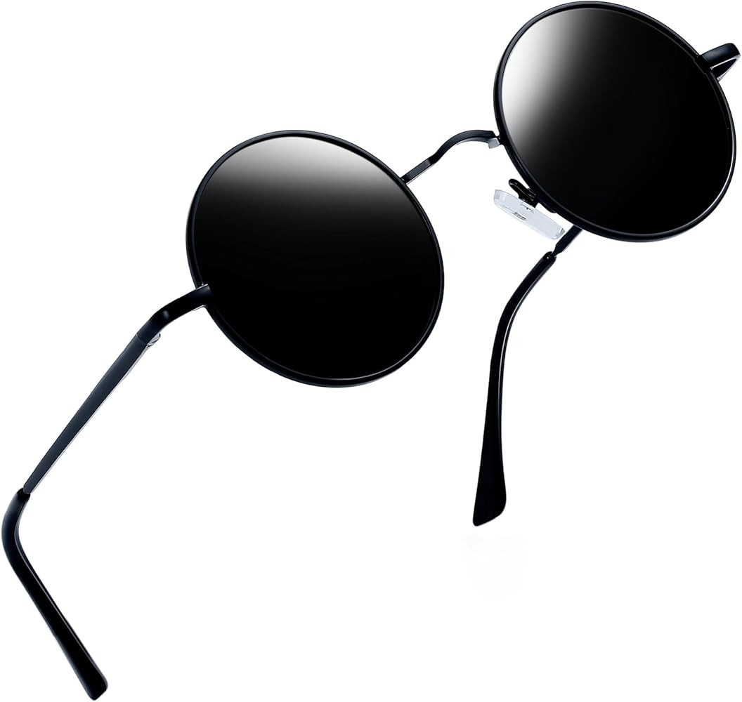 Joopin Retro Small Round Sunglasses Hippie Circle Sun Glasses Polarized UV400 Protection Metal Sh... | Amazon (US)