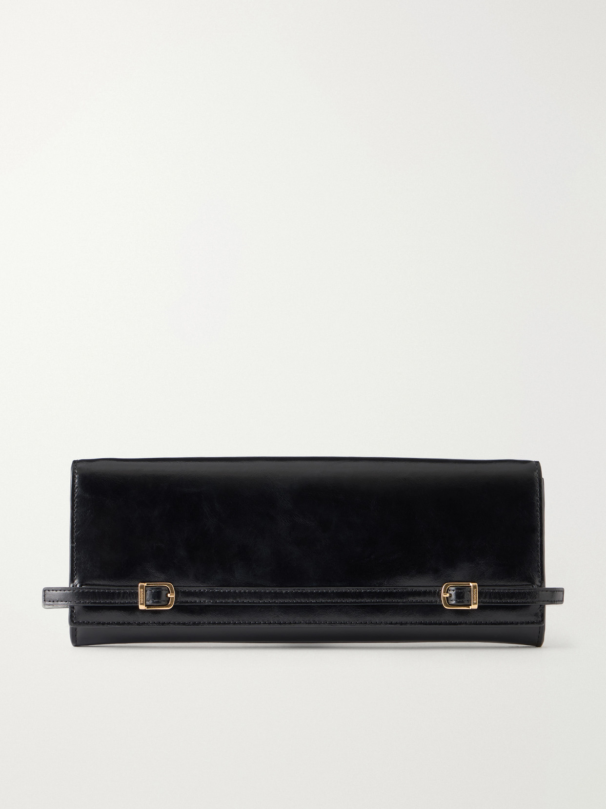 SIMKHAI - River East-west Moto Leather Clutch Bag - Black | NET-A-PORTER (US)