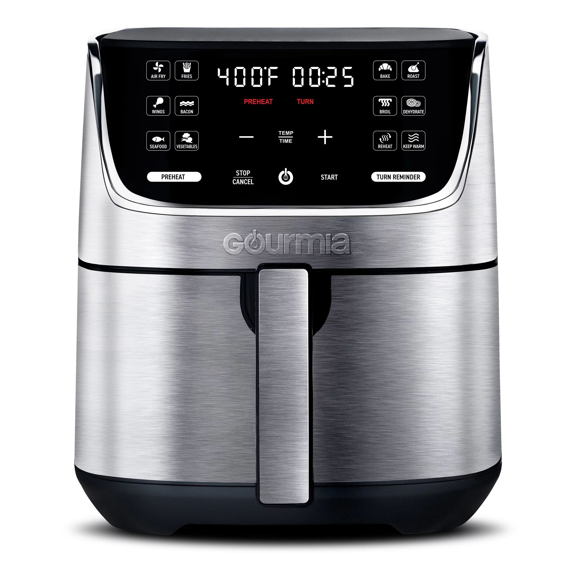 Gourmia 7 QT Digital Air Fryer with 12-One Touch Presets, GAF734, New, 13.5 High | Walmart (US)