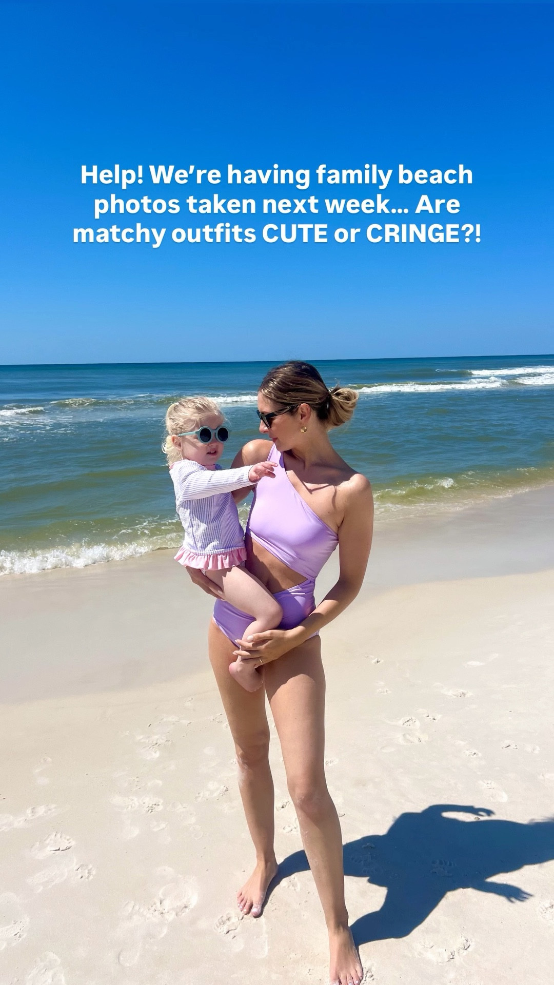 Help! We’re having family beach photos taken next week… Are matchy outfits CUTE or CRINGE?!