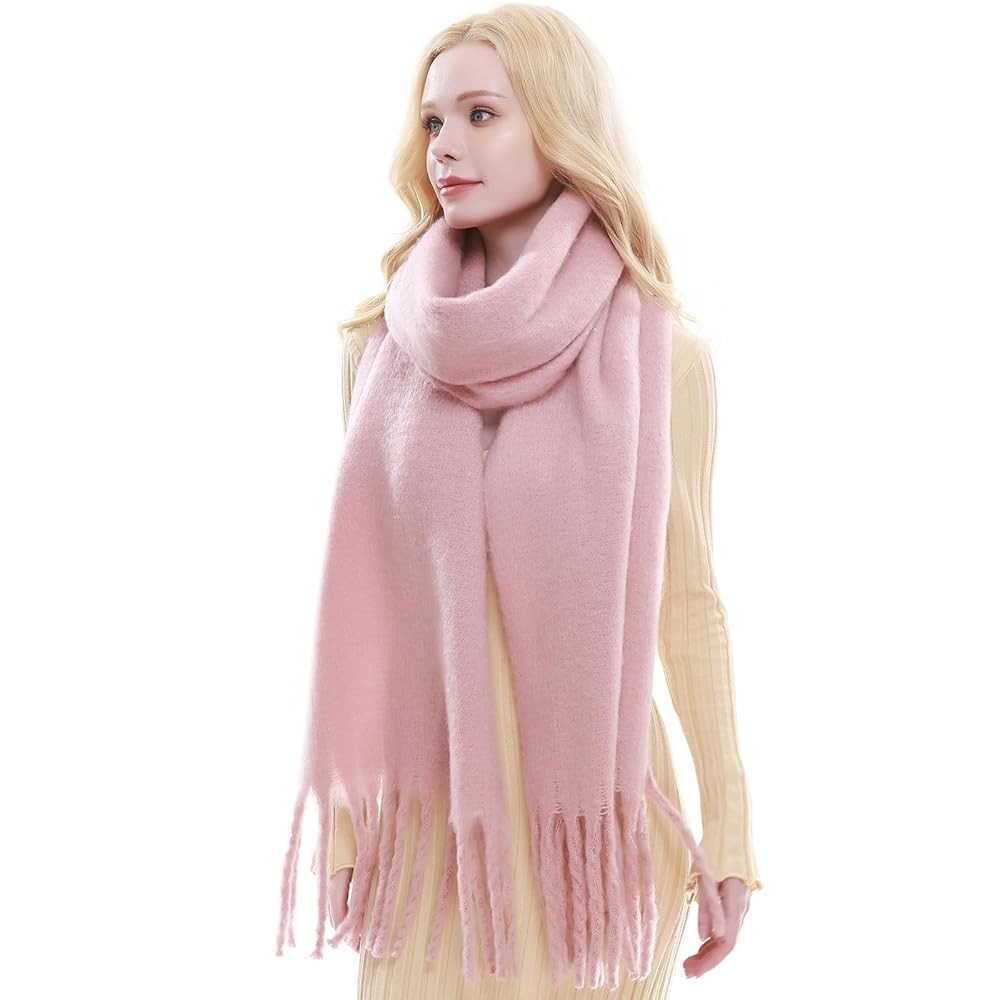 RIIQIICHY Chunky Scarf for Women Winter Warm Thick Scarves Oversized Blanket Scarf | Amazon (US)