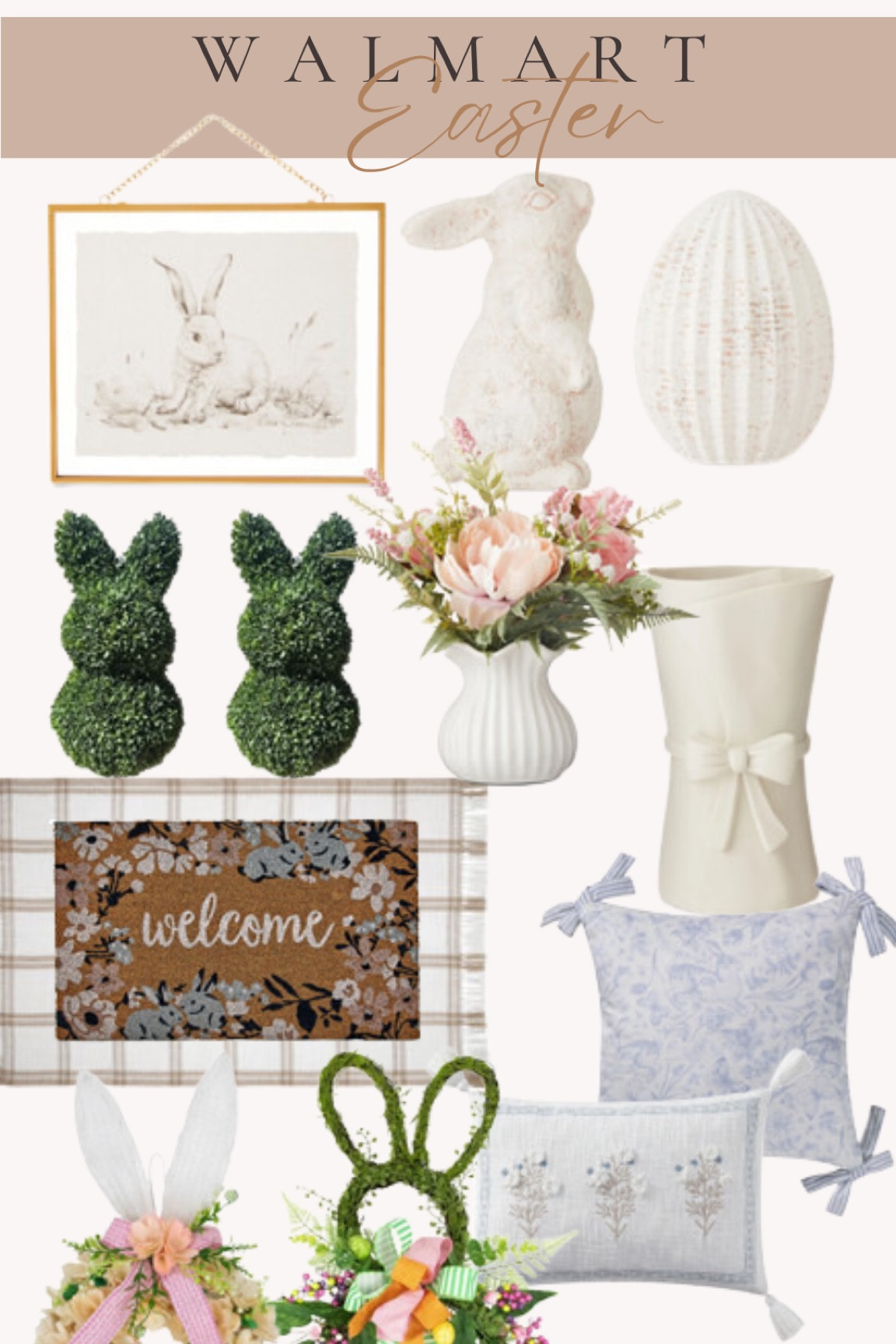 Walmart Easter decor, neutral Easter decor 