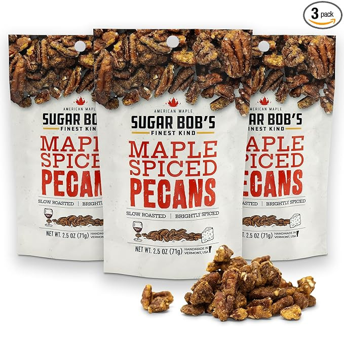 Sugar Bob’s Finest Kind - Maple Spiced Pecans, Low Carb & Healthy Snacks, Subtly Sweet & Smoky ... | Amazon (US)