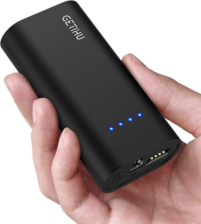 GETIHU Power Bank, Pocket-Size 2.4A High-Speed Portable Charger, 5200 mAh Battery Pack with Led F... | Amazon (US)