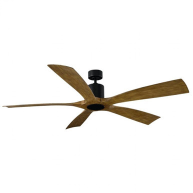 Aviator 5 Downrod Ceiling Fans, 3-Blade, Matte Black, Distressed Koa Blades, 54"W  (FR-W1811-5-MB... | Lighting Reimagined