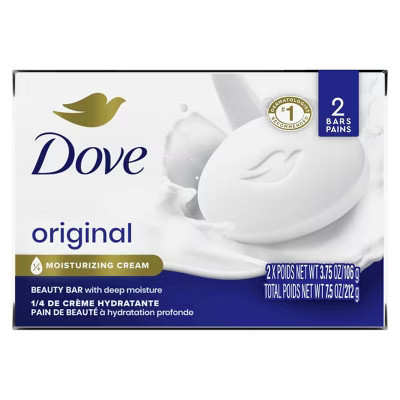 Dove Beauty White Moisturizing Beauty Bar Soap - 2pk - 3.75oz each | Target