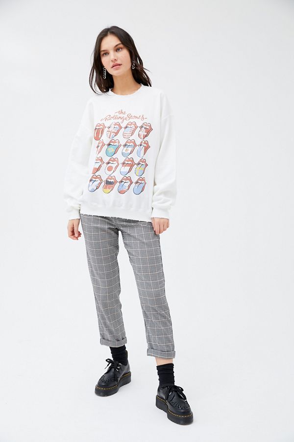 The Rolling Stones Lips Distressed Sweatshirt | Urban Outfitters (US and RoW)