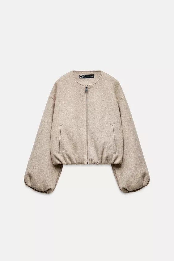 SOFT BOMBER JACKET WITH ELASTIC TRIMS | Zara UK