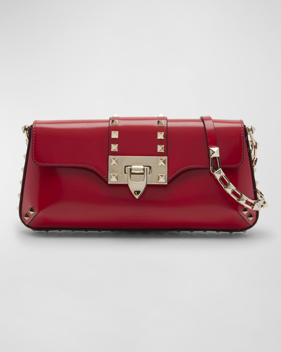 Valentino Garavani Rockstud Small Leather Clutch Bag | Neiman Marcus