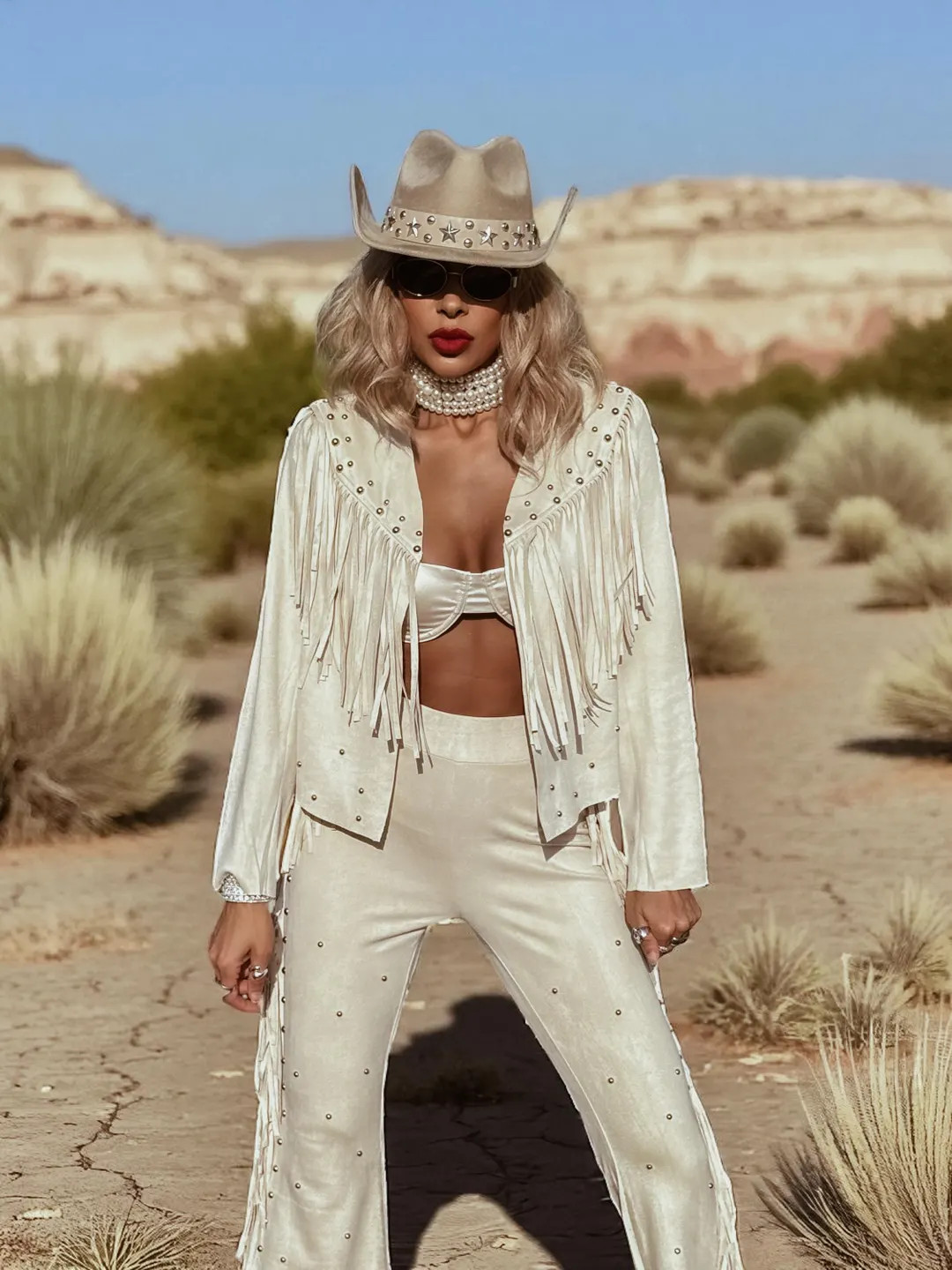 Studded Fringe Faux Suede Jacket, Western Cowgirl Suede Kimono Jacket, Suede Fringe Cowboy Jacket... | Etsy (US)