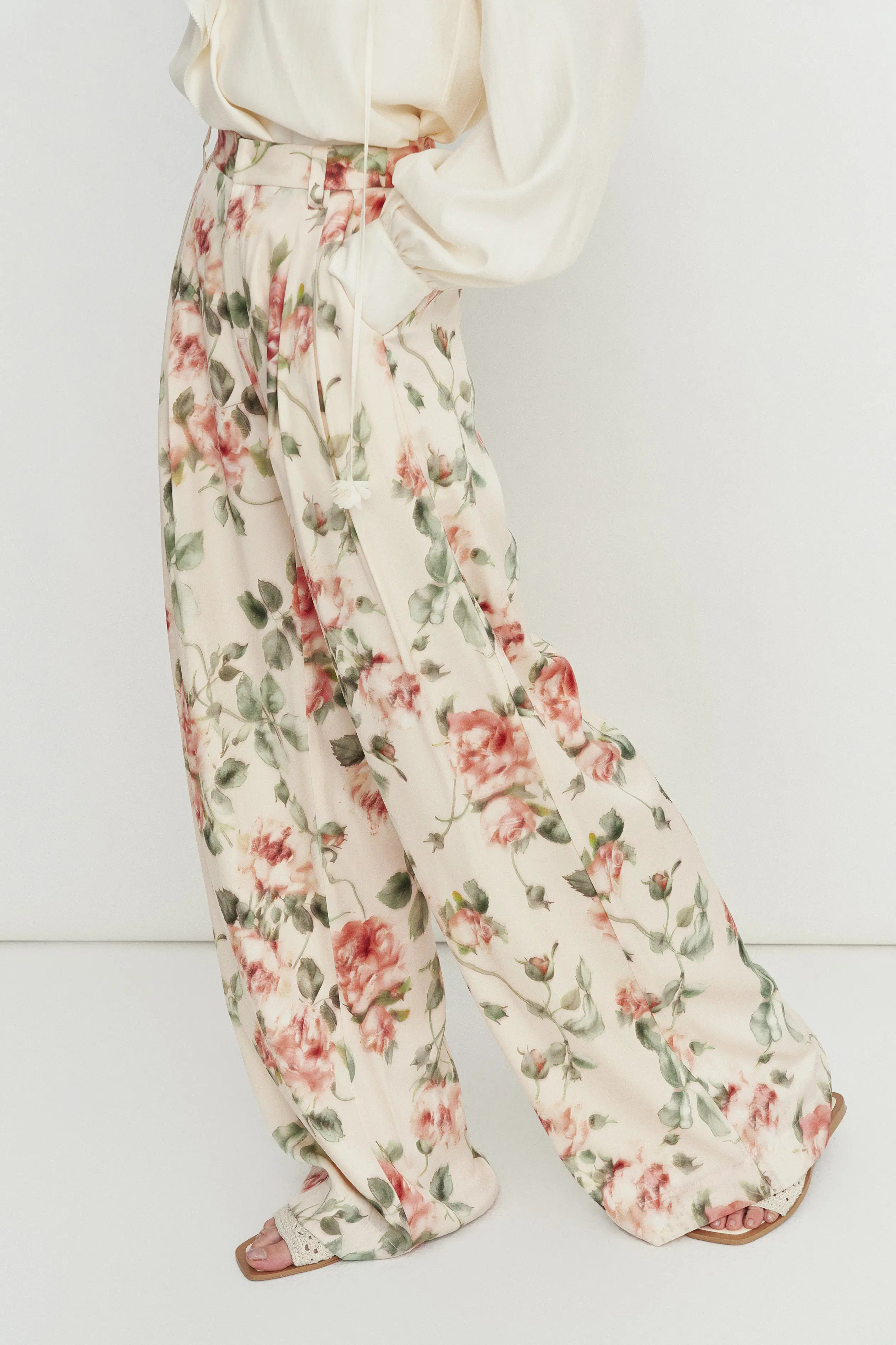 Penny Flora Wide Leg Pants in Mulberry Silk | Fabrique