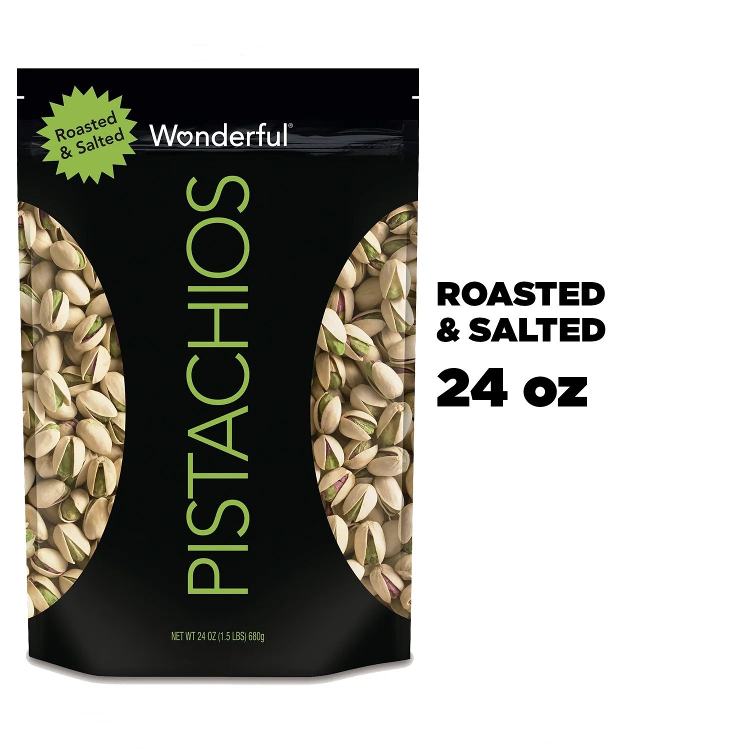 Wonderful Pistachios Roasted & Salted, 24 Oz - Walmart.com | Walmart (US)