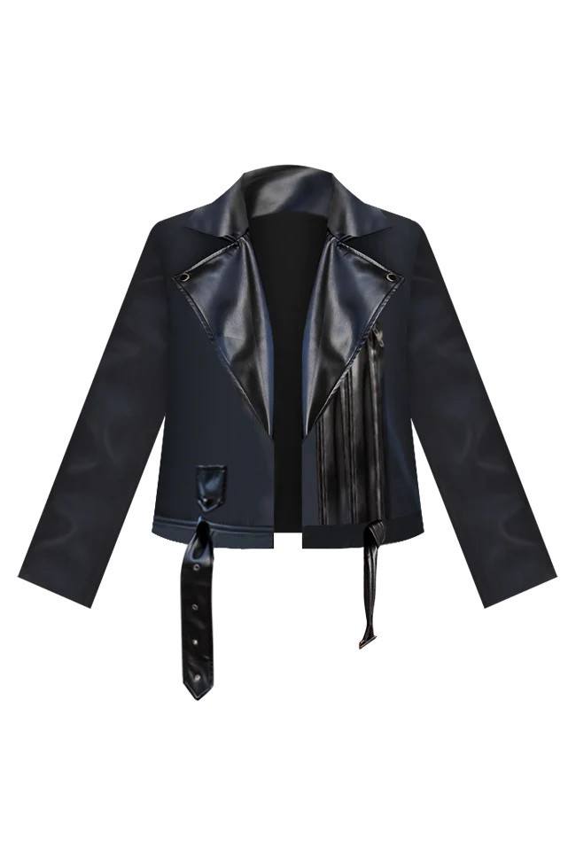 Meet Me There Black Faux Leather Moto Jacket | Pink Lily