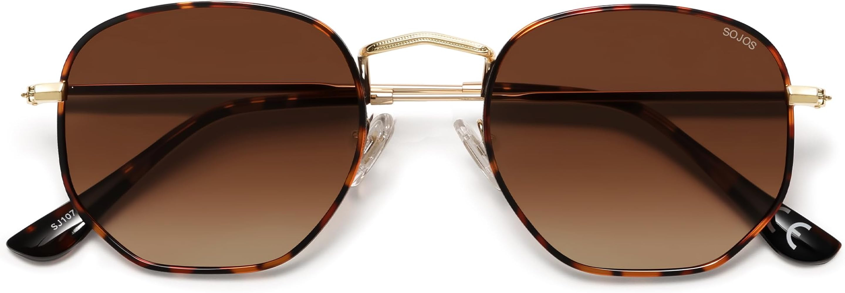 SOJOS Square Polarized Sunglasses for Women Men Small Hexagonal Polygon Shades SJ1072 | Amazon (US)
