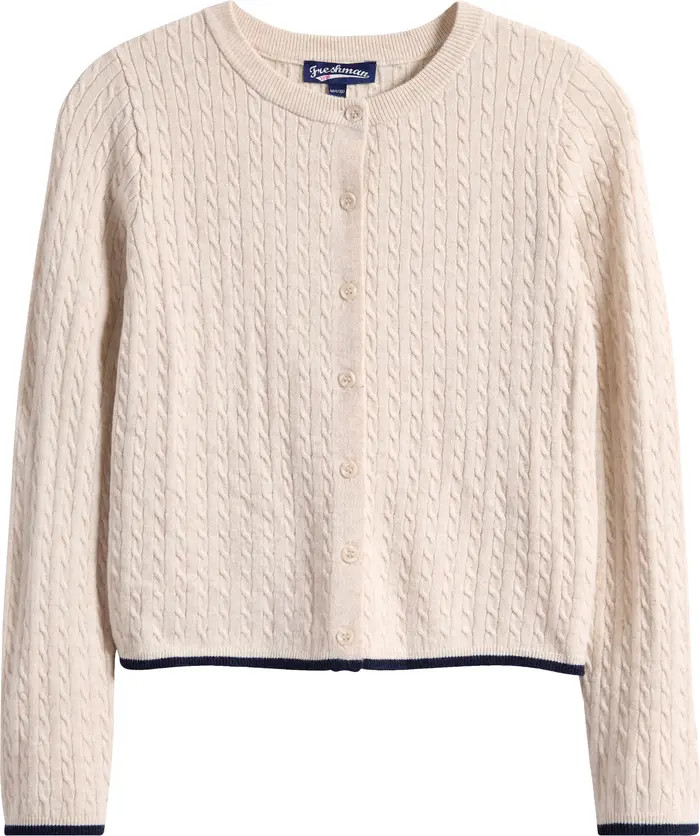 Kids' Tipped Cable Knit Cardigan | Nordstrom