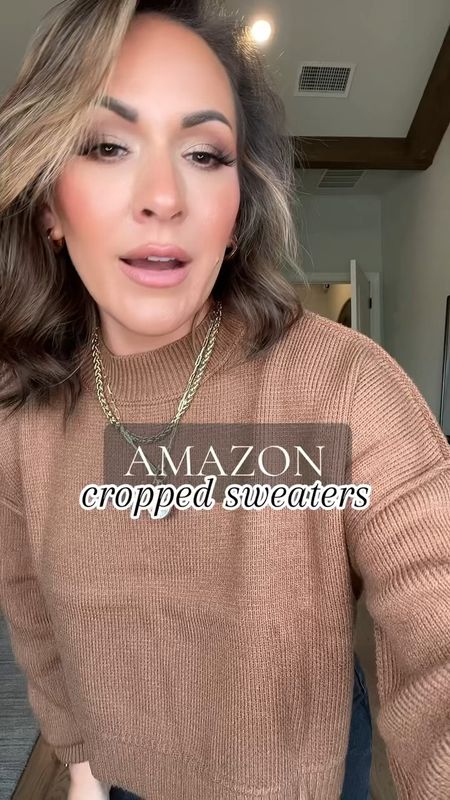 OK seriously how cute are these little cropped sweaters from Amazon 

comes in so many colors fits very true to size definitely gonna need a few more colors

Wearing a small in both will have them saved in Amazon under October finds 🧡￼

#freepeopleinspired #amazonsweaters #amazonfashion #fallfashion #fallsweaters #amazonfallfashion #fallfashioninspo 