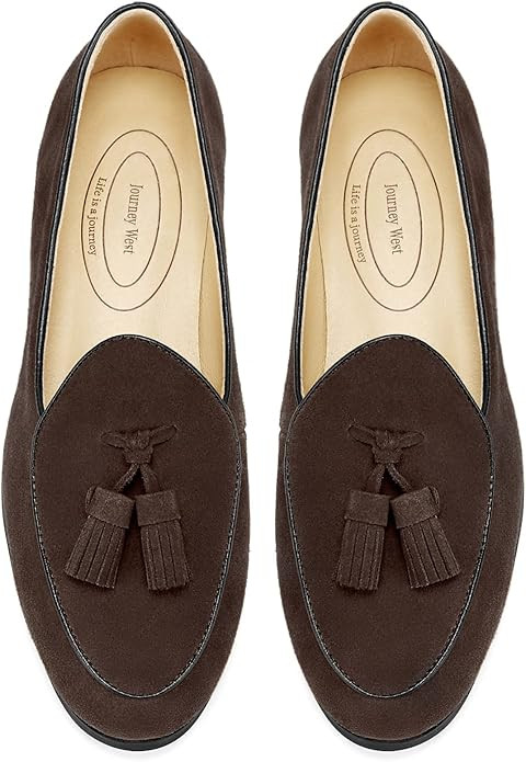 Journey West Suede Tassel Loafer for Women Slip-on Belgian Penny Loafers Shoes for Women in Many ... | Amazon (US)