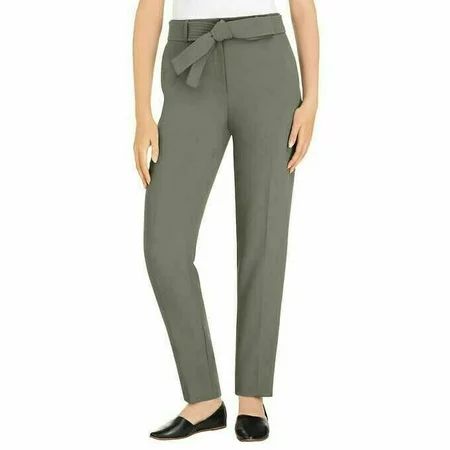 Hilary Radley Woman Front Tie Dress Pants- Green Tea- Size 6 | Walmart (US)