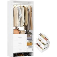 2.5FT Closet System with 3 Drawers, 29.5’’ Organizer, Wood Organizer System, Walk-in or Small, Customized | AliExpress (US)