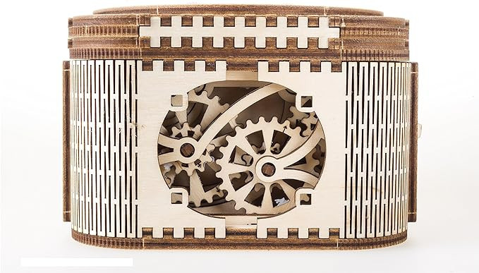 UGEARS Mechanical Models 3-D Wooden Puzzle - Treasure Box w/Key (Secret Hidden Puzzle) Idea Wood ... | Amazon (US)