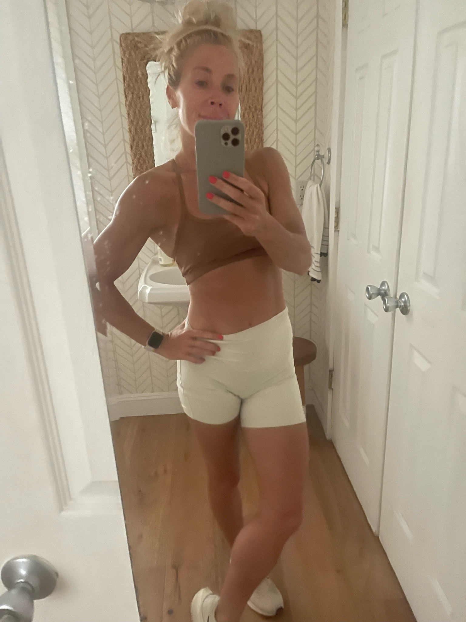 Lululemon bike shorts and beyond yoga sports bra