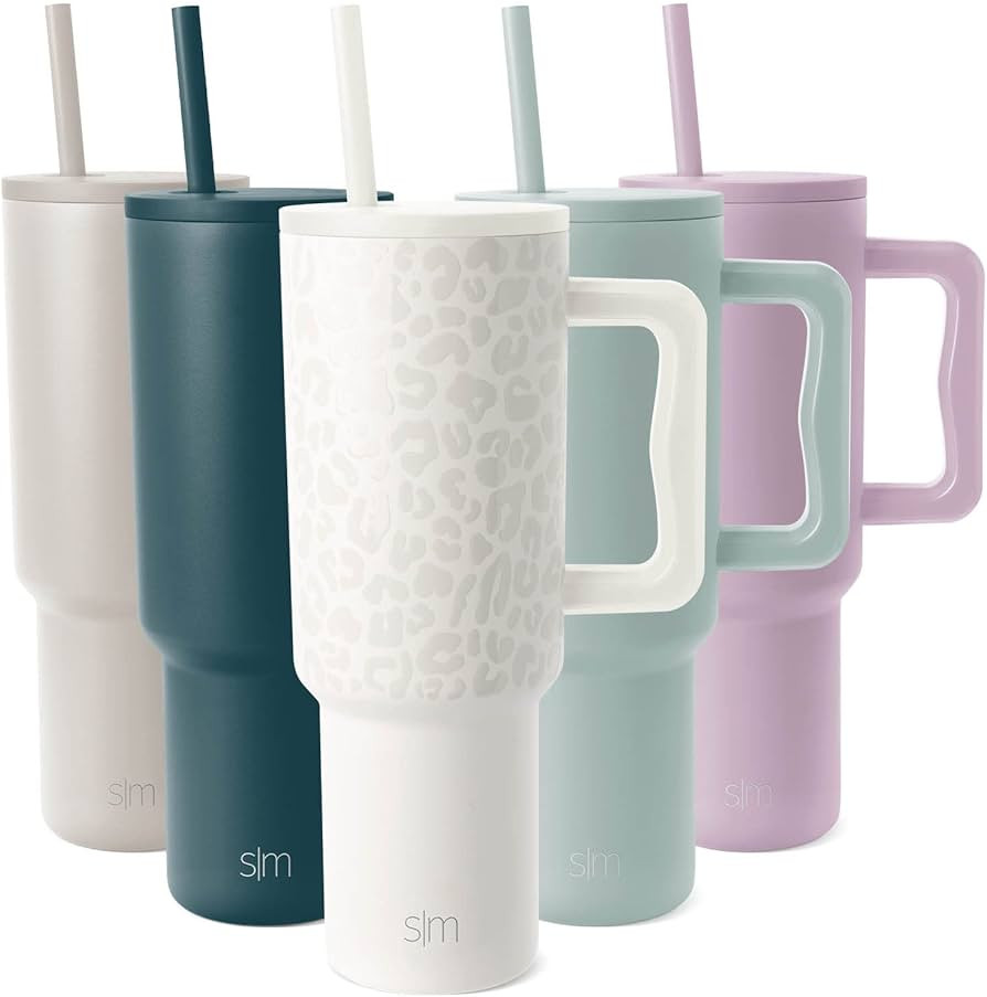 Simple Modern 40 oz Tumbler with Handle and Straw Lid | Insulated Reusable Stainless Steel Water ... | Amazon (US)