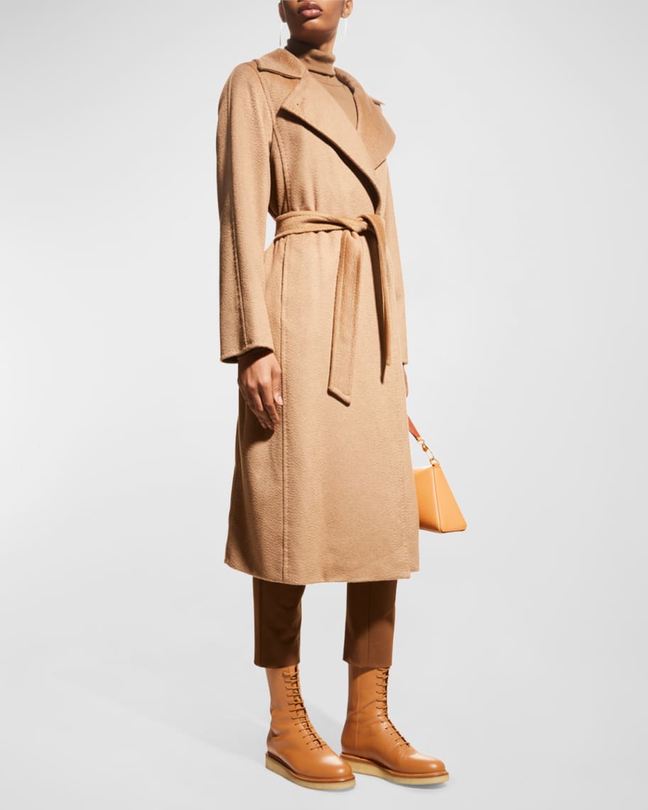 Manuela Belted Camel Hair Coat, Camel | Neiman Marcus
