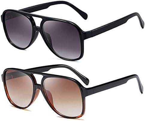 Orange Tinted Retro Sunglasses 70s Yellow Tinted Aviator Sun Glasses for Women | Amazon (US)