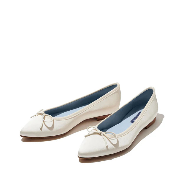 The Pointe in Ivory Satin | Over The Moon