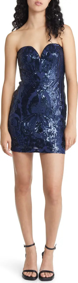 Party Season Sequin Strapless Minidress | Nordstrom