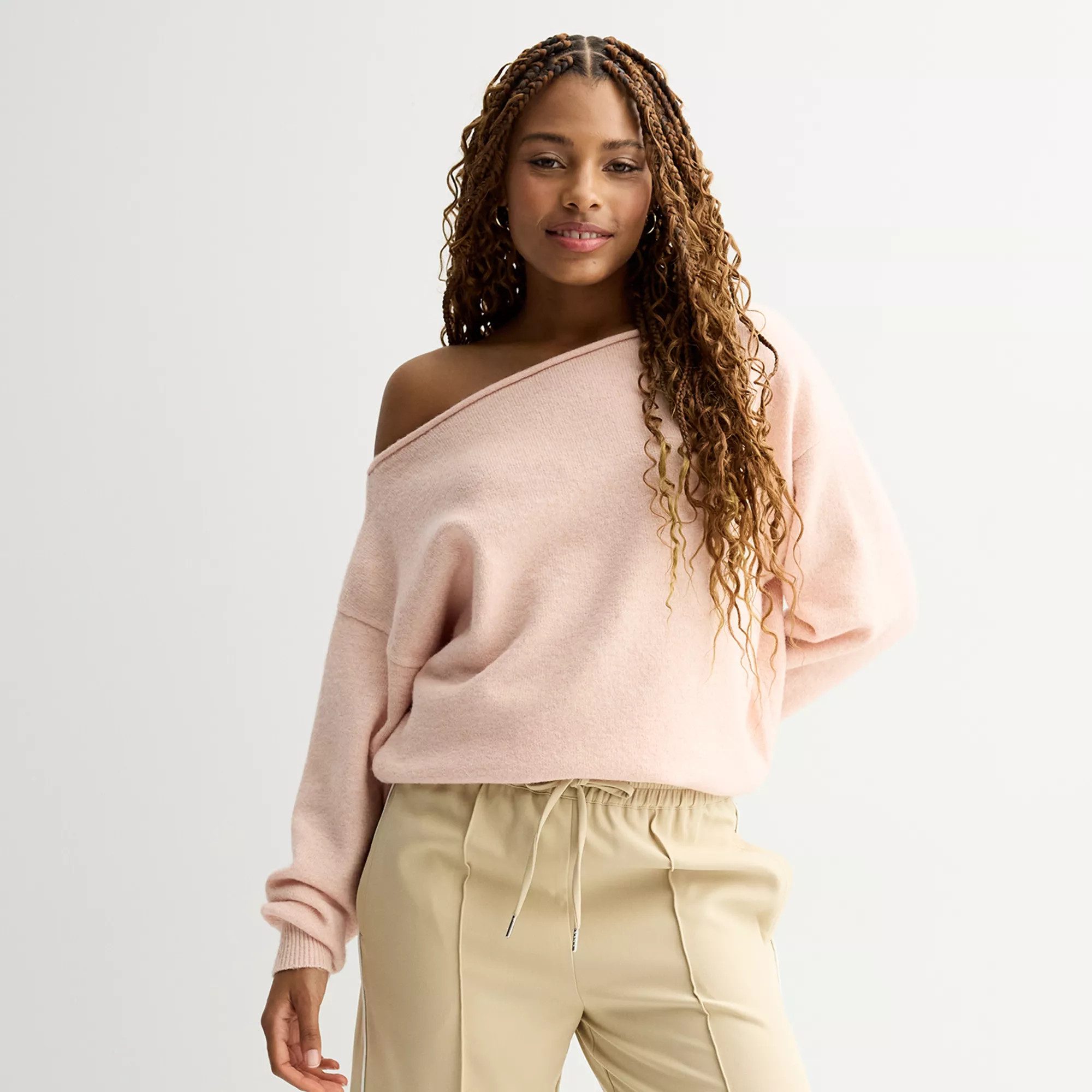 Juniors' SO® Slouch Off Shoulder Sweater | Kohl's