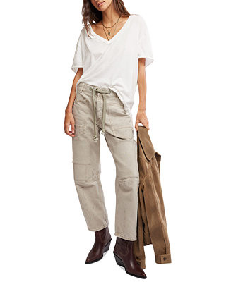 Women's Moxie Drawstring Barrel Jeans | Macy's