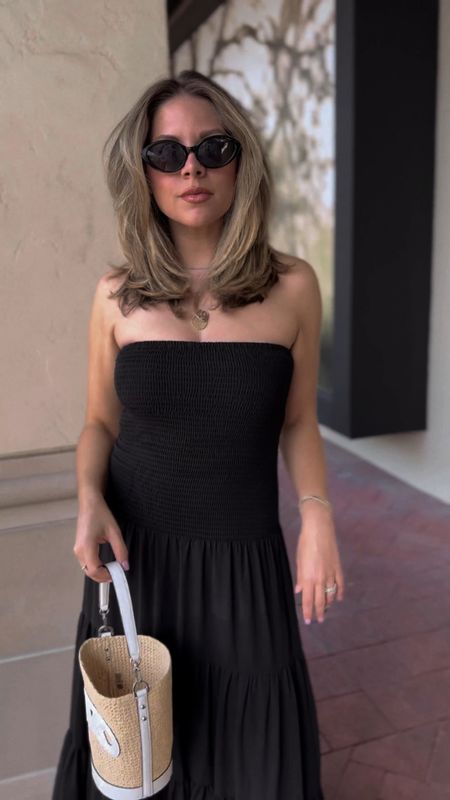 
@michaelkors #michaelkors mkpartner 
Black strapless maxi dress - wearing a small 