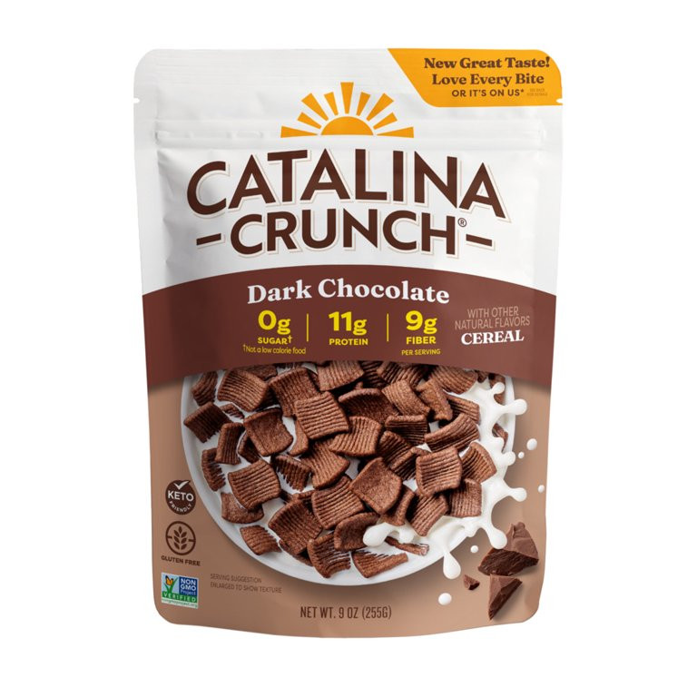 Catalina Crunch Zero Sugar Dark Chocolate Cereal 9 oz | Walmart (US)