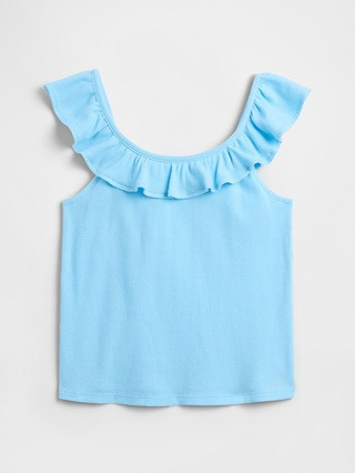Kids Ribbed Ruffle Tank Top | Gap Factory