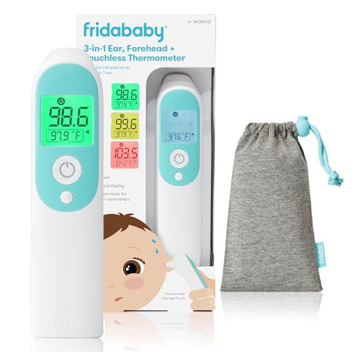 Frida Baby Thermometer, 3-in-1 Infrared Thermometer for Ear, Forehead & Touchless, Fever Thermometer for Baby, Infants, Toddlers, Kids & Adults | Amazon (US)