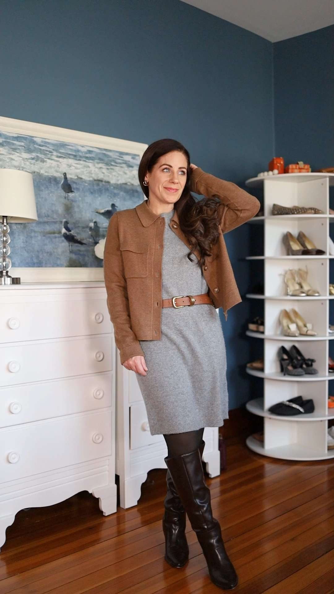 Cashmere mini dress and sweater combo for those days when the weather can't make up its mind. The dress is from Quince and very petite-friendly. I'm 4'11 for sizing reference and wearing the XS. Many colors available. 

Quince cashmere | sweater dress | button up cardigan | cashmere sweater dress | transitional spring fashion 

 #LTKSeasonal #LTKPetite #LTKWorkwear