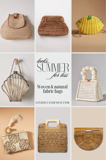 Woven & Natural Fabric Bags.  Summer Bags.  Vacation Bags.  Summer Looks. 

#LTKStyleTip #LTKItBag #LTKSeasonal