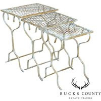 Vintage Wrought Iron Garden, Patio Nesting Table | Etsy (US)