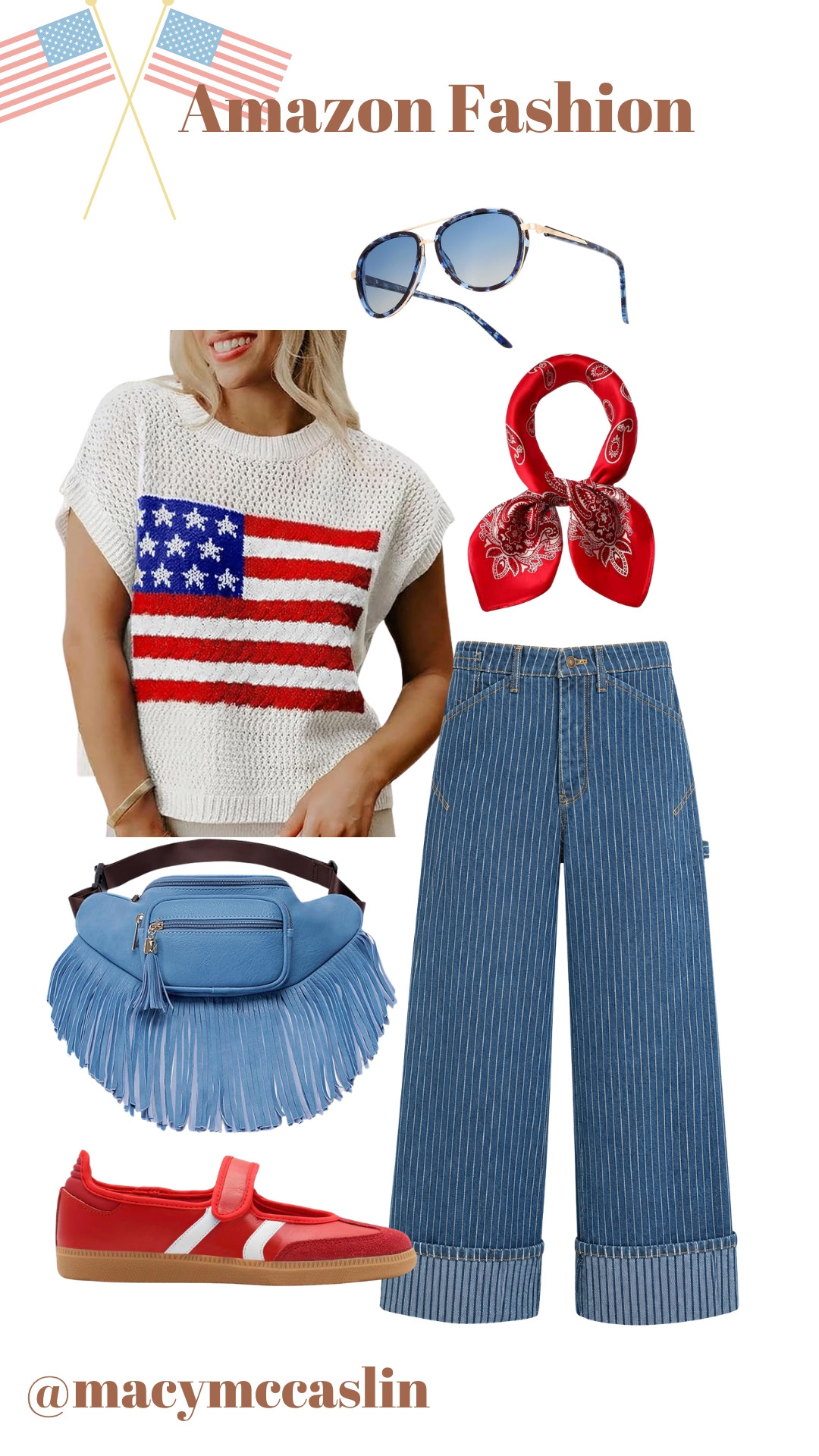 Show some patriotic pride with these Amazon finds! Perfect for a festive day. 🎆👢 

 #4thofJuly #AmericanFlag #LTKootd #LTKSeasonal #LTKSaleAlert