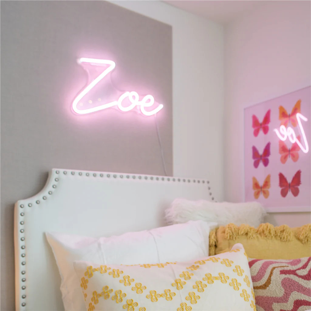 25" Custom Neon Sign | Dorm Essentials - White / Laurell - Dormify | Dormify