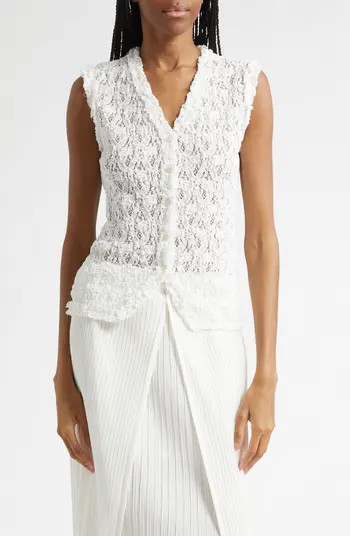 EENK Button Front Lace Tank | Nordstrom | Nordstrom