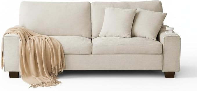 DOPEDIO Modern Loveseat Sofa for Living Room,Chenille Recliner, Removable Cover, Spring Cushions,... | Amazon (US)