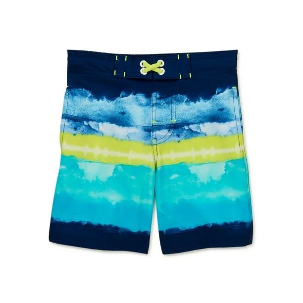 Wonder Nation Boys’ Quick Dry Swim Trunks with Back Pocket, UPF 50+, Sizes 4-18 & Husky - Walma... | Walmart (US)