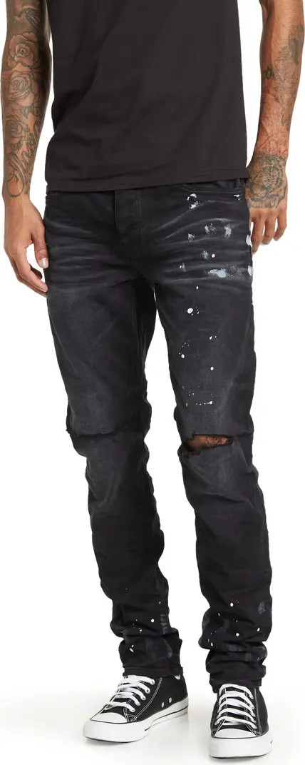 Paint Splatter Ripped Knee Skinny Jeans | Nordstrom