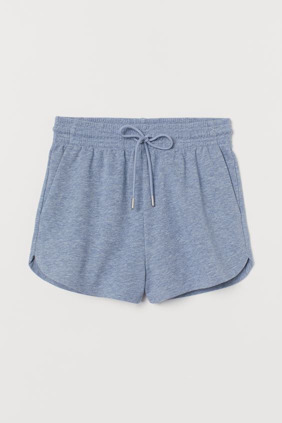 Kurze Shorts aus leichtem Sweatstoff. Mit elastischem Kordelzugbund, seitlichen Taschen und abger... | H&M (DE, AT, CH, DK, NL, NO, FI)